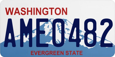 WA license plate AME0482