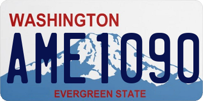WA license plate AME1090
