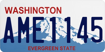 WA license plate AME1145
