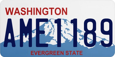 WA license plate AME1189