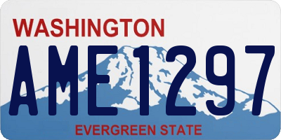 WA license plate AME1297