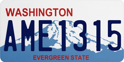 WA license plate AME1315