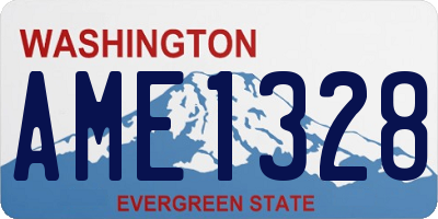 WA license plate AME1328