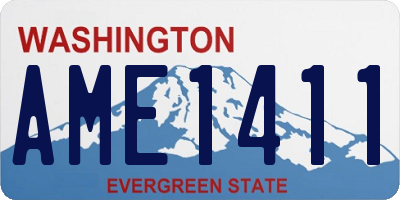 WA license plate AME1411