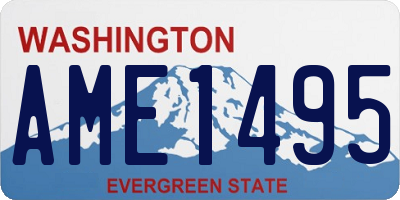 WA license plate AME1495
