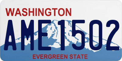 WA license plate AME1502