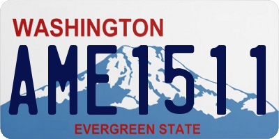 WA license plate AME1511
