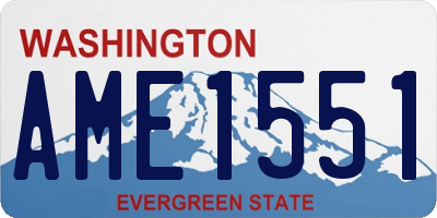 WA license plate AME1551