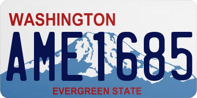 WA license plate AME1685