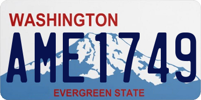 WA license plate AME1749