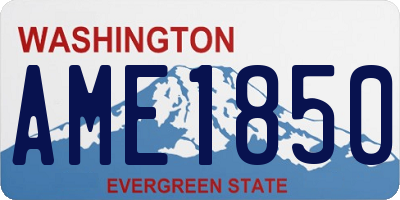 WA license plate AME1850