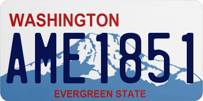 WA license plate AME1851