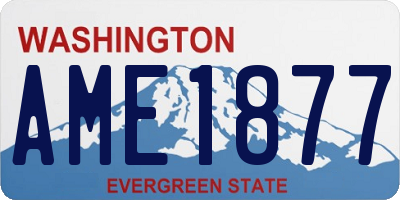 WA license plate AME1877