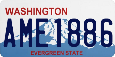 WA license plate AME1886
