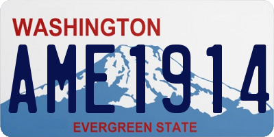 WA license plate AME1914