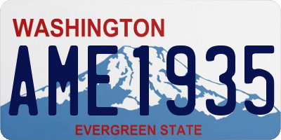WA license plate AME1935