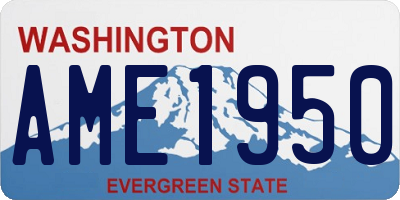 WA license plate AME1950
