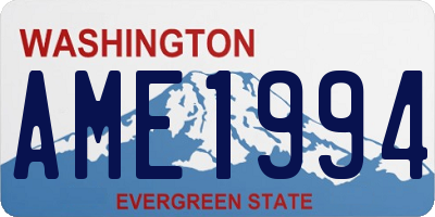 WA license plate AME1994