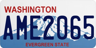WA license plate AME2065