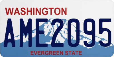 WA license plate AME2095