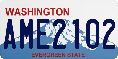 WA license plate AME2102