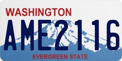 WA license plate AME2116