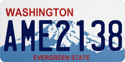 WA license plate AME2138