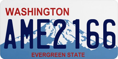 WA license plate AME2166