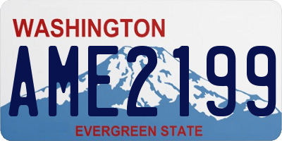 WA license plate AME2199