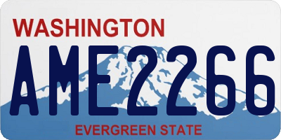 WA license plate AME2266