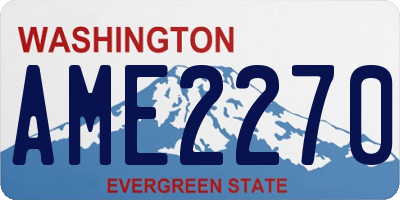 WA license plate AME2270