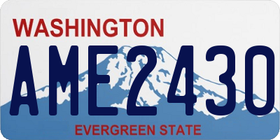WA license plate AME2430