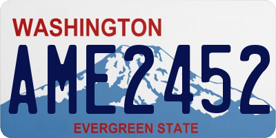 WA license plate AME2452