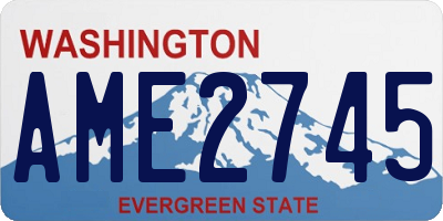 WA license plate AME2745