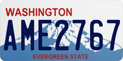 WA license plate AME2767