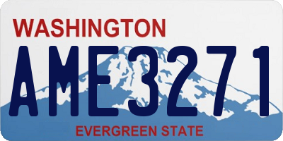 WA license plate AME3271