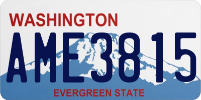 WA license plate AME3815