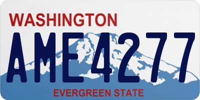 WA license plate AME4277