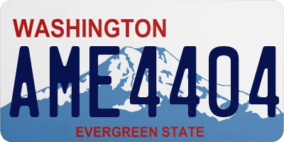 WA license plate AME4404