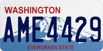 WA license plate AME4429