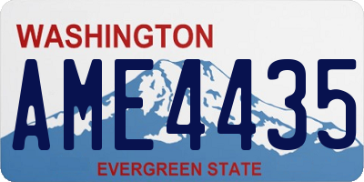 WA license plate AME4435
