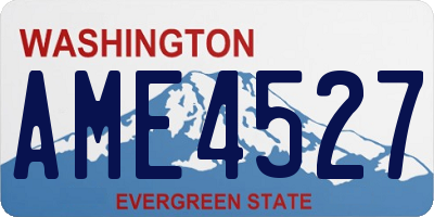 WA license plate AME4527