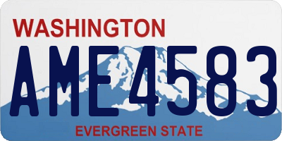 WA license plate AME4583
