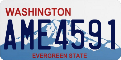 WA license plate AME4591