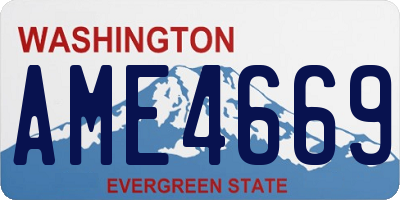WA license plate AME4669