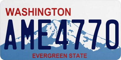 WA license plate AME4770