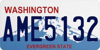 WA license plate AME5132