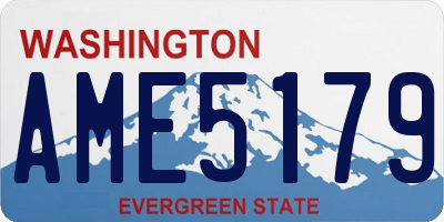 WA license plate AME5179