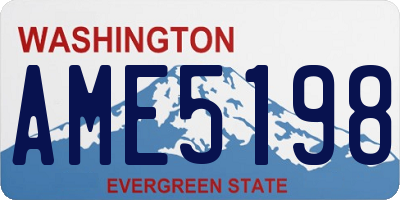 WA license plate AME5198