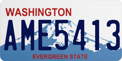 WA license plate AME5413